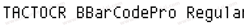 TACTOCR BBarCodePro Regular字体转换